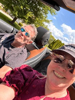 The last time Joe ever went for a ride in the convertible'